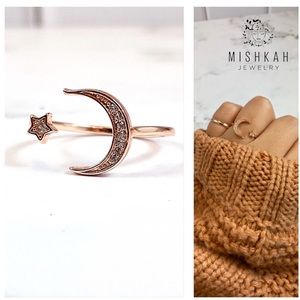Just in🌙⭐️Adjustable Crescent Moon & Star Ring